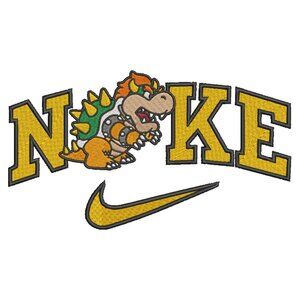 Nike Mario Bros Bowser HOODIE Embroidered Adult Unisex Hooded Sweatshirt Gamer